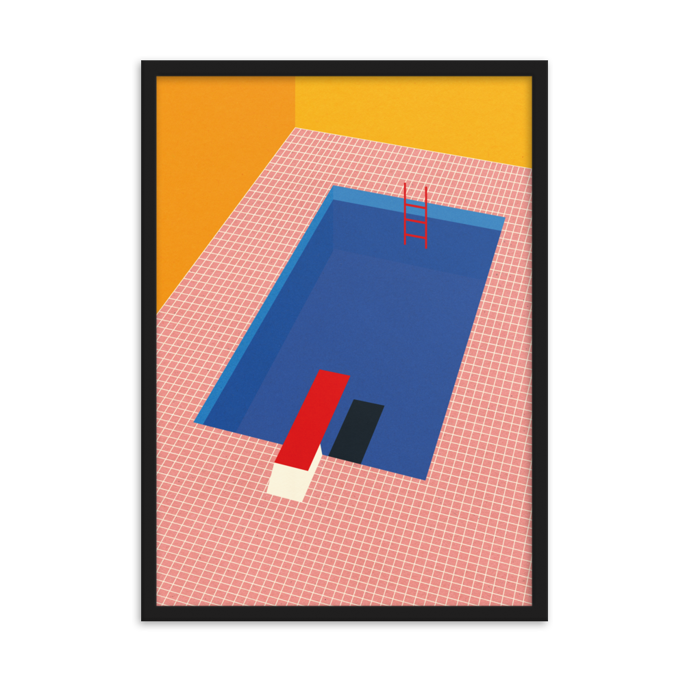 Framed Fine Art Print –Backyard Pool