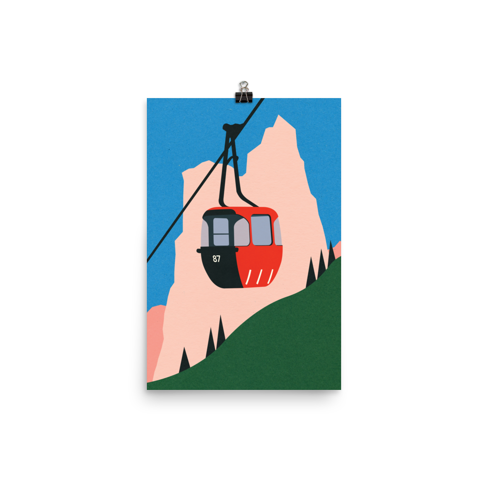 Poster Art Print Illustration – Allgäu Alps (in)