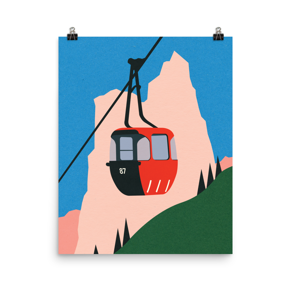 Poster Art Print Illustration – Allgäu Alps (in)