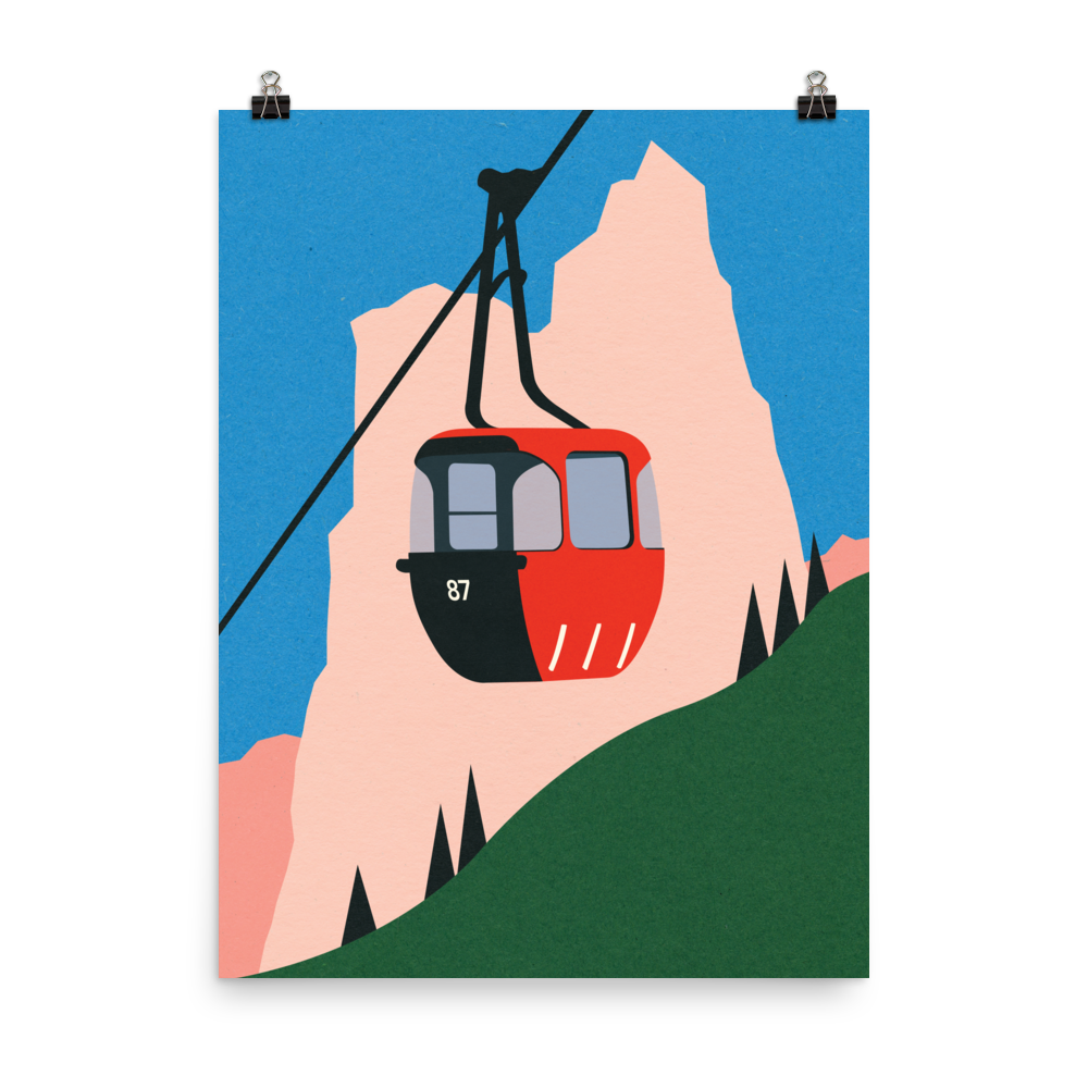 Poster Art Print Illustration – Allgäu Alps (in)