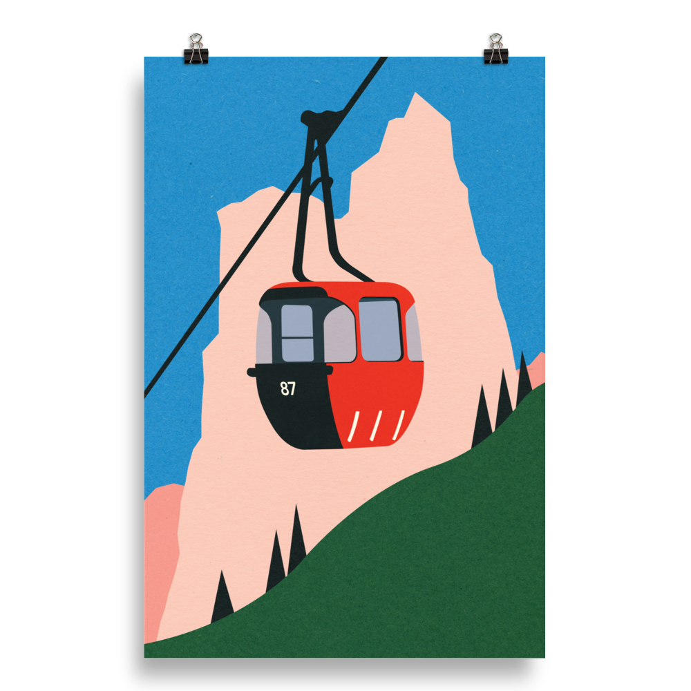 Poster Art Print Illustration – Allgäu Alps (in)