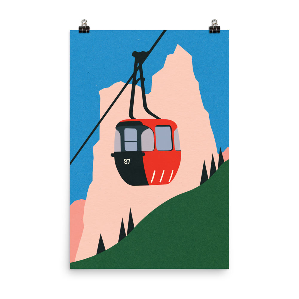 Poster Art Print Illustration – Allgäu Alps (in)