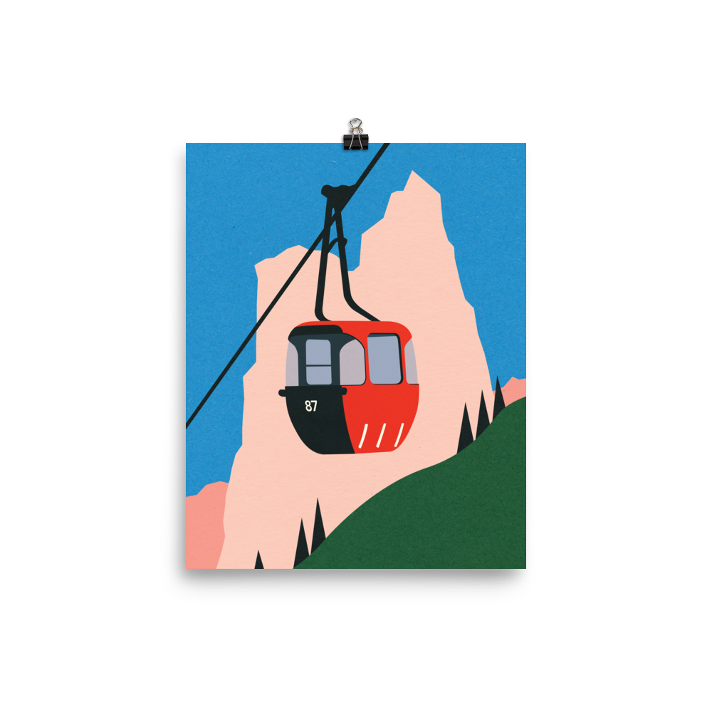 Poster Art Print Illustration – Allgäu Alps (in)