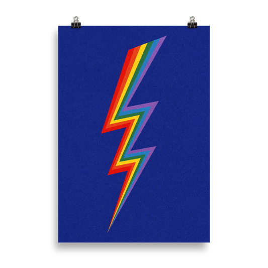 Poster Art Print Illustration – Lightning Rainbow